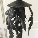 Brutalist chain floor lamp from the 70s