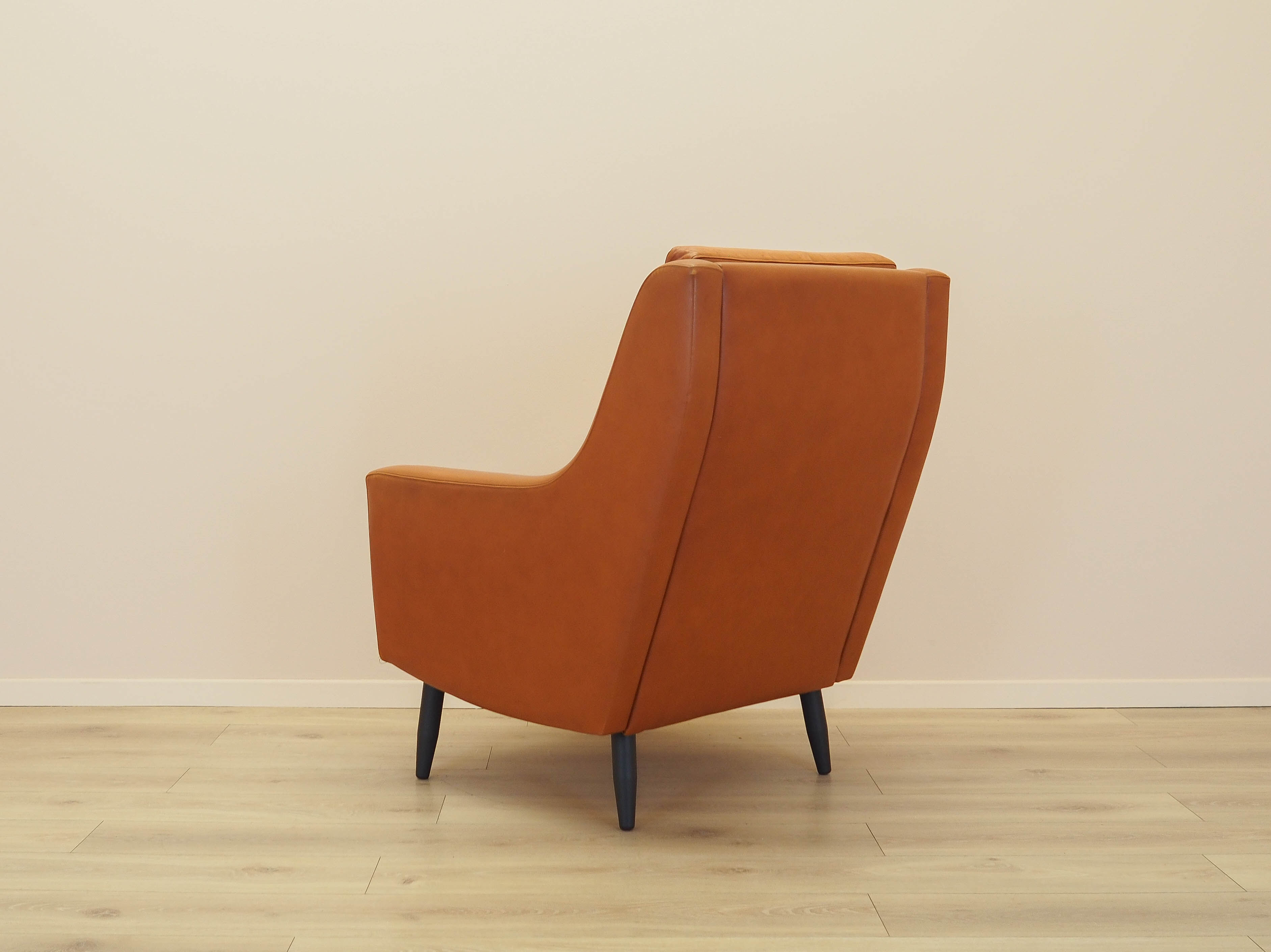 Orange armchair, Danish design, 1970s, made in Denmark