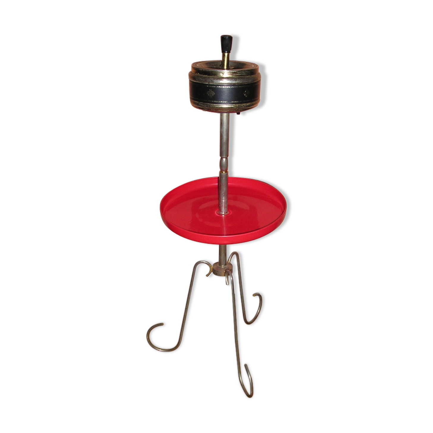 Ashtray on tripod foot marked red saucer "Attitude flying"