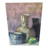 Textured Still Life on Wood
