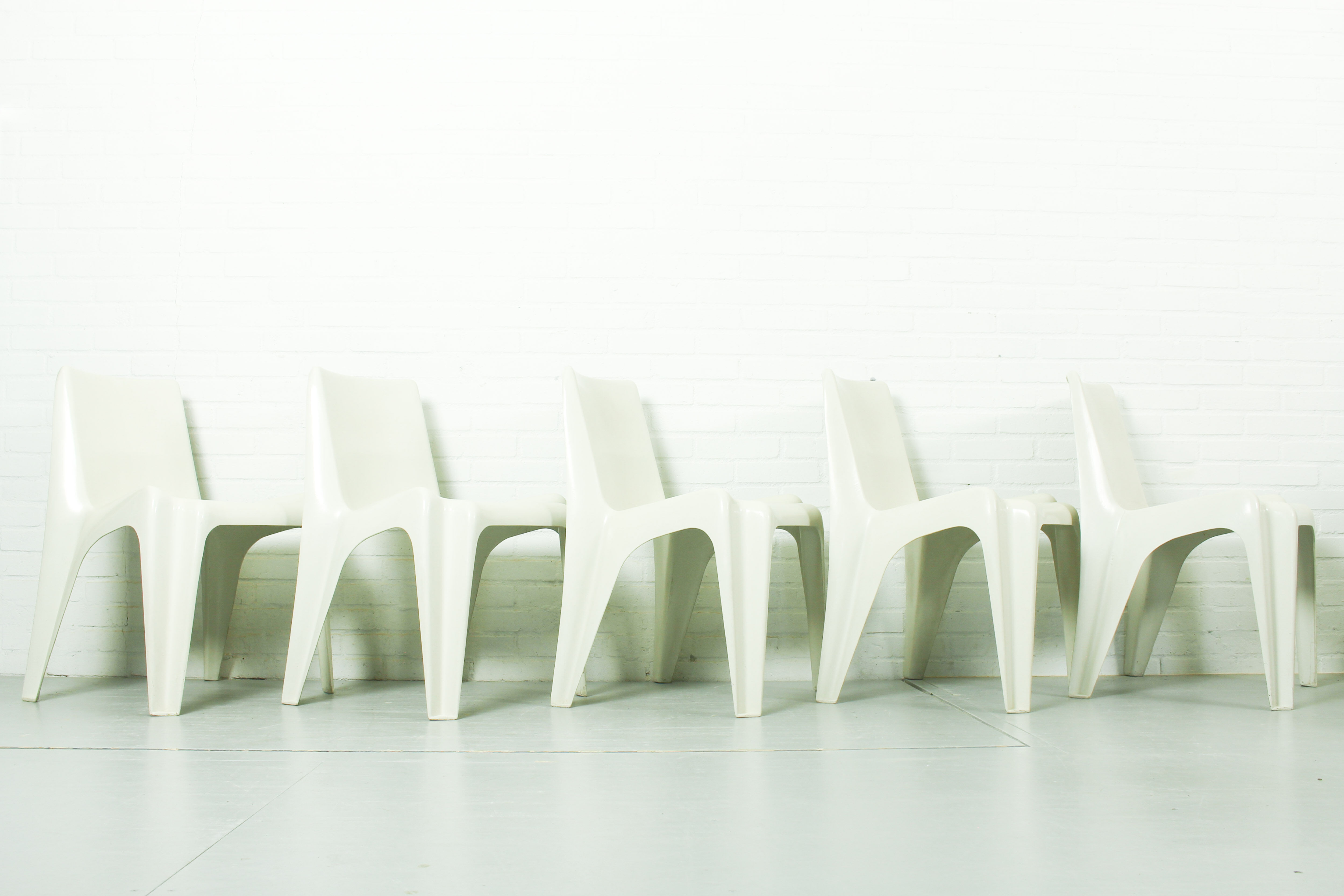 Set of 5 chairs model no BA 1171 designed by Helmut Bätzner for Bofinger, Germany 1960s