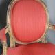 Louis XVI style cabriolet medallion armchair