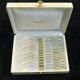 Box 12 knives entremet dessert silver metal cheese