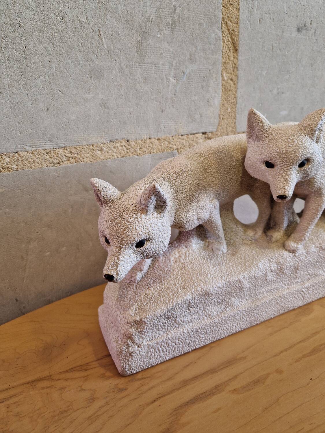 Vinsare Sèvres Ceramic Fox Pair