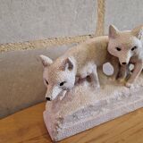 Vinsare Sèvres Ceramic Fox Pair