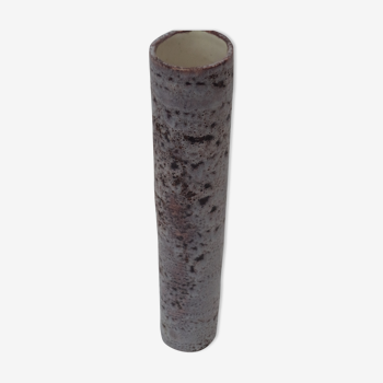 Vase tube céramique v-Vallauris signé Bonaudi Françis