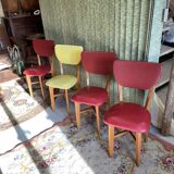 Set 4 chairs vintage bistro year 50/60