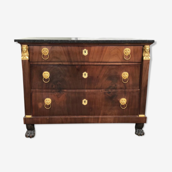Chest of drawers return from egypt mahogany feet claws era empire