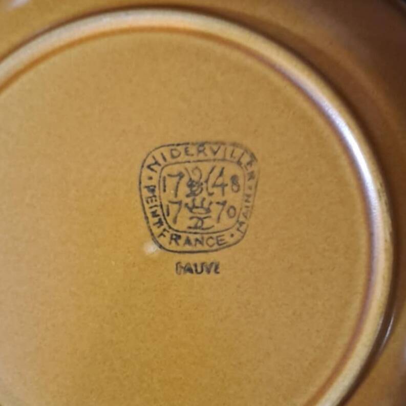 5 Niderviller stoneware soup plates