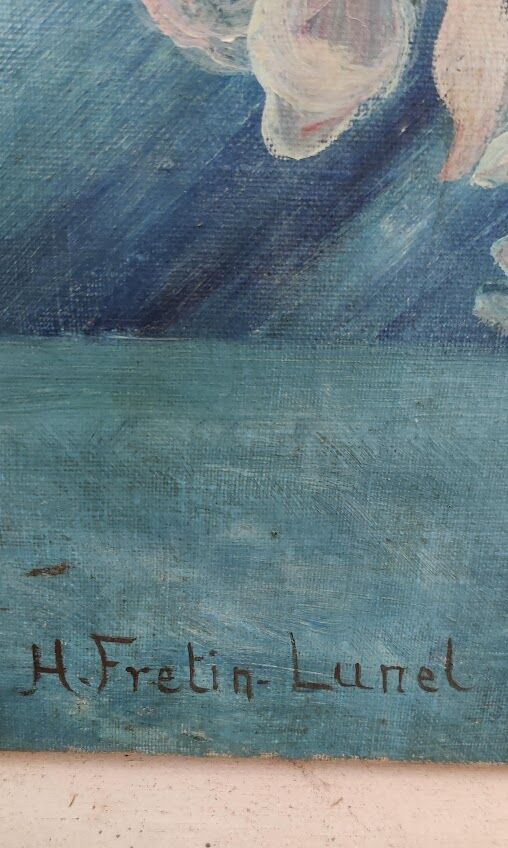 Painting on canvas by H. Fretin-Lunel