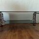 Vintage chrome and smoked glass coffee table