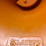 Vintage orange Tam Tam stool – Original stamp – 1970s