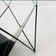 Table basse verre fil acier années 80