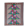 Brown wool rug with colorful boho flowers 142x196cm