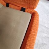 Pair of orange armchairs, 1970
