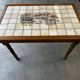 Vintage extendable dining table in wood and ceramic – 1970s