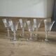 Lot de six verres à pied cristal Bayel