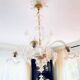 Grand lustre en verre de Murano – 5 bras tulipe