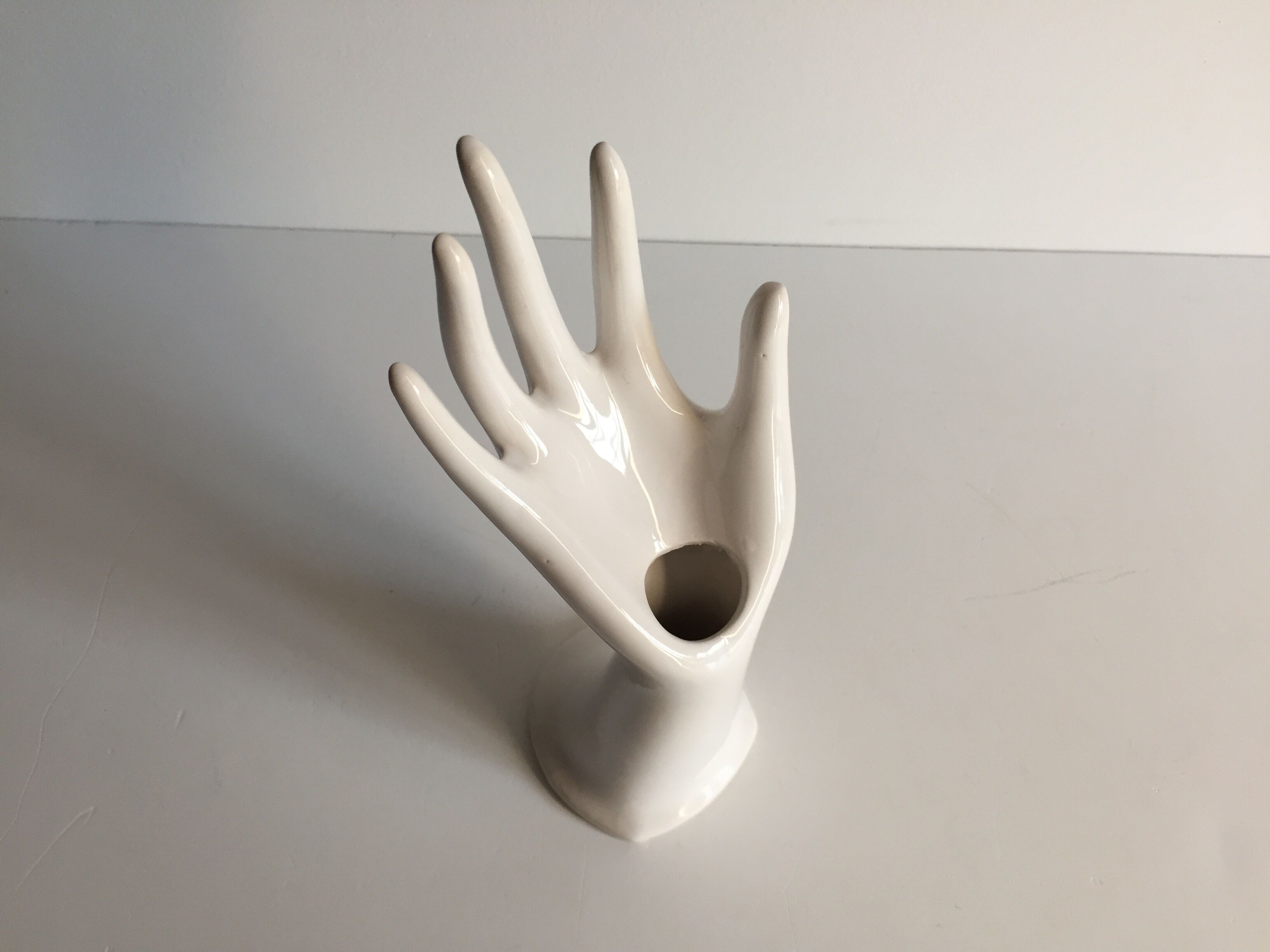 Hand vintage ceramic enamelled