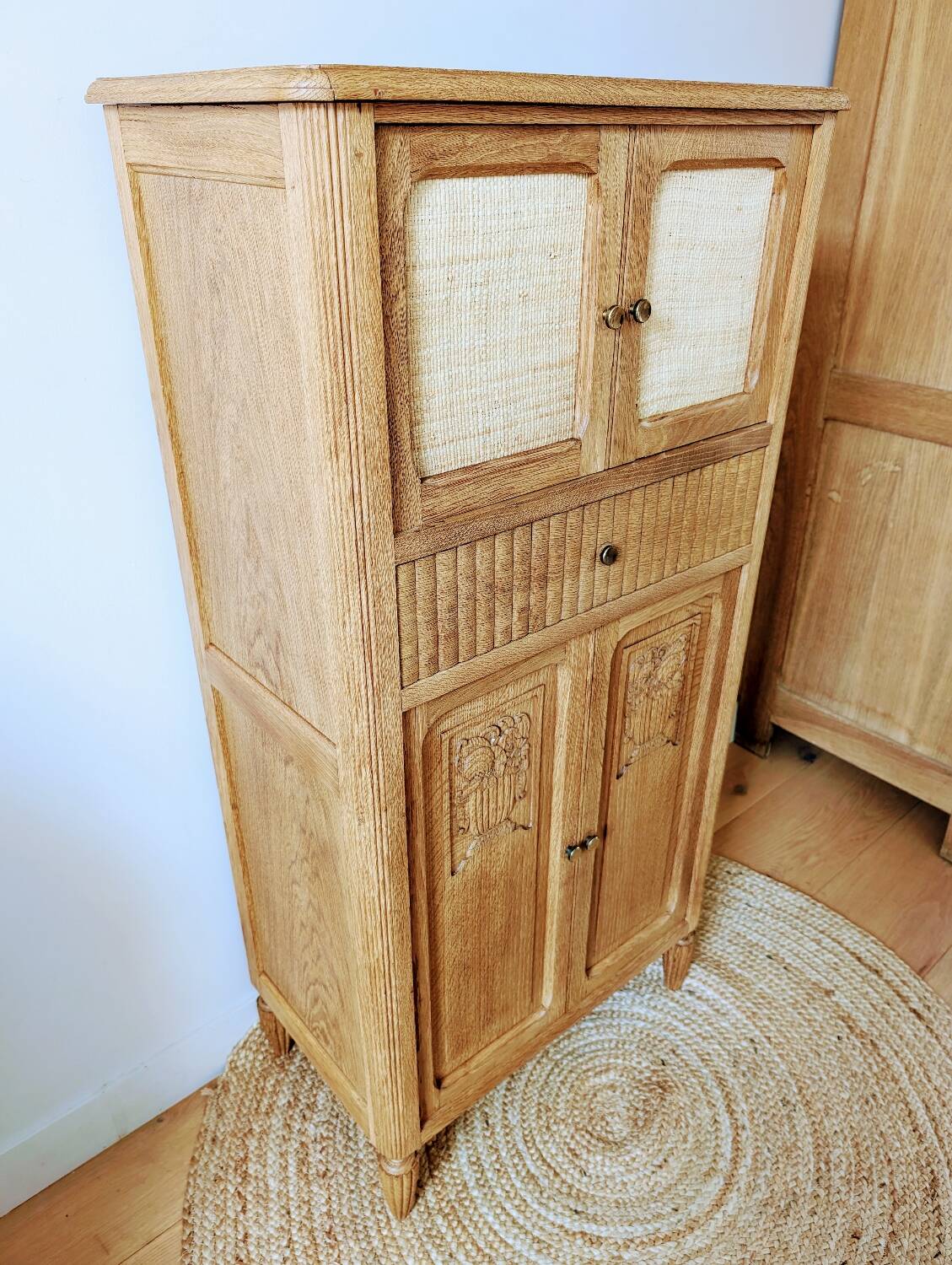 Solid oak Art Deco sideboard