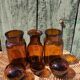Trio de bocaux vintages style pots apothicaire
