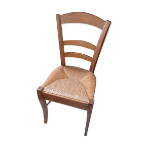 chaise paillée ancienne