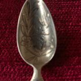 Set 12 teaspoons in solid silver