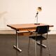 Extendable work table with chrome legs
