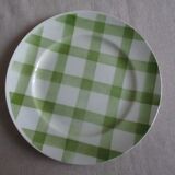4 plates dessert Moulin des loups Orchies green tiles