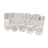 Suite of 9 glass liquor shot glasses