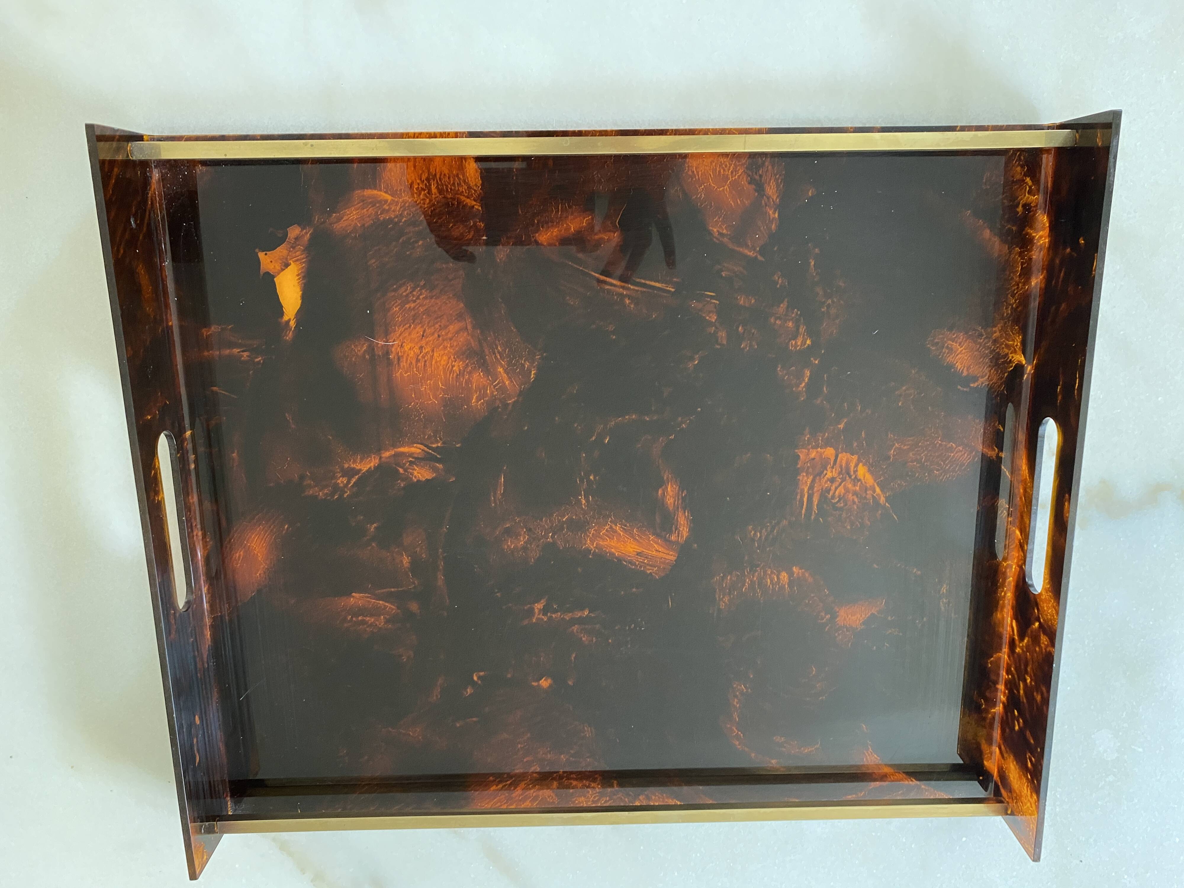 Lucite tray Maison Mercier 1970