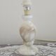French Vintage Small Marble Table Lamp – Cream with Beige & Blue Veins 5237