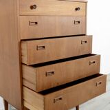 Midcentury Chest of Drawers / Tall Boy in Teak by Nathan. Vintage Modern /