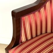 Elegant classic style armchair for the living room, walnut veneer and finished