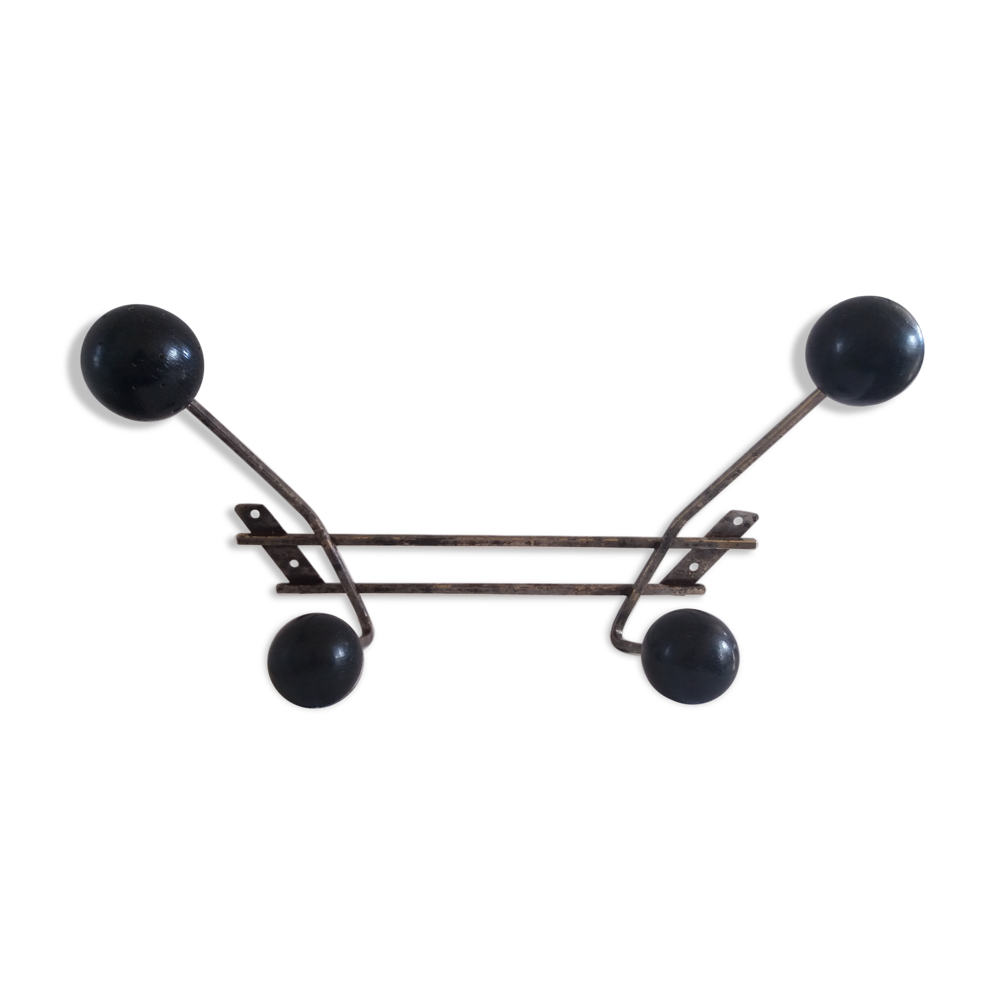Coat rack in wood and metal