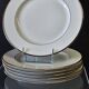 Set of 6 flat plates from Guy Degrène model "Galon Platine" in BE.