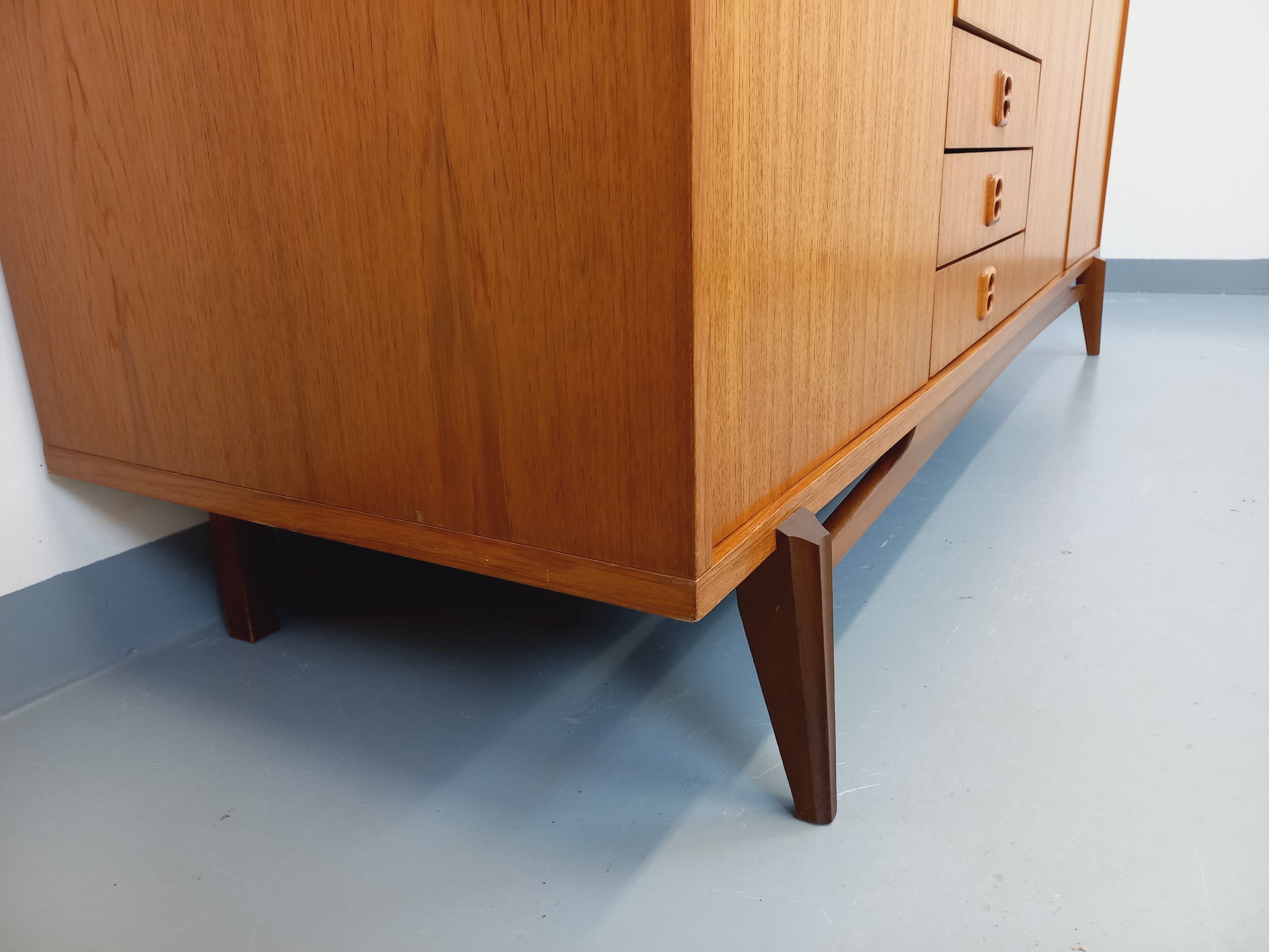 Vintage Scandinavian teak wardrobe from the 1960s.