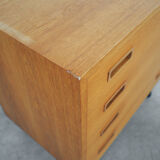 Ash chest of drawers, Danish design, 1970s, manufacture: Hundevad