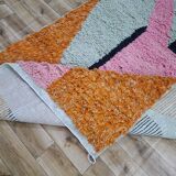 Tapis en laine pure artisanale traditionnelle taille 100 x 200 cm