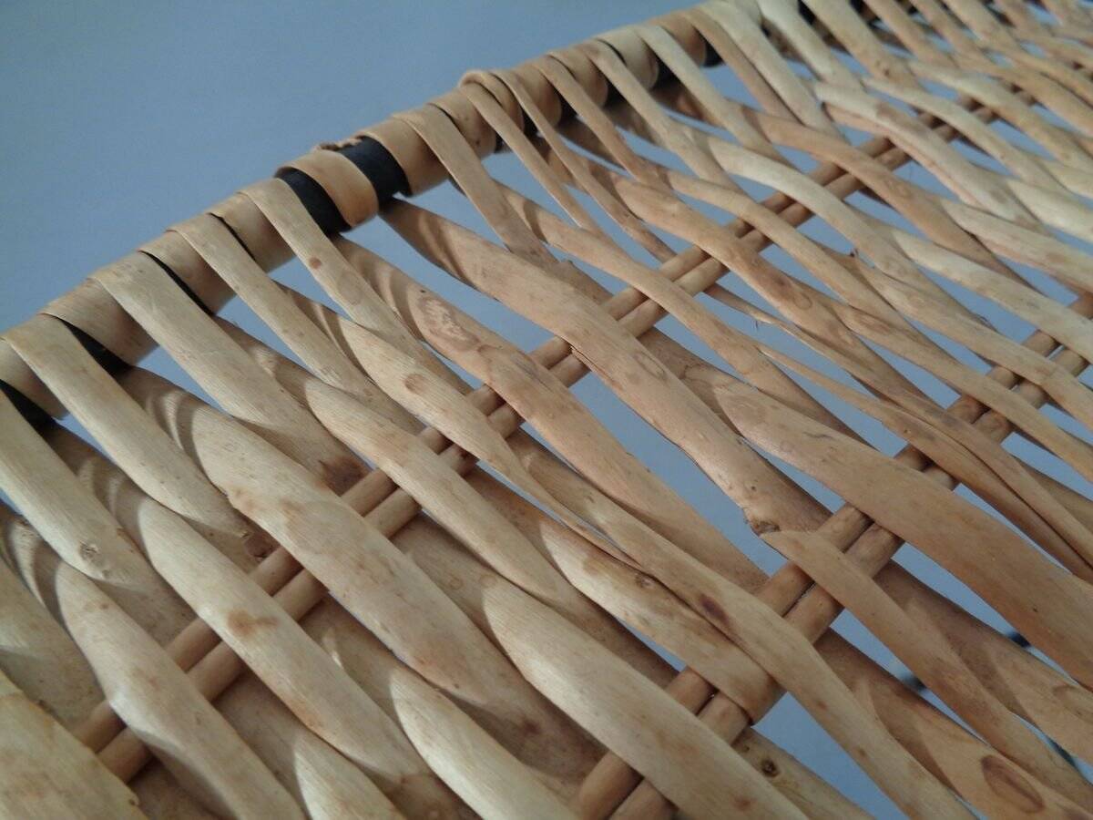 Italian String Basket Coffee Table, 1950s