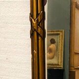 Miroir de style Louis XVI en bois et stuc doré XIX siècle Trumeau de cheminée