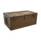 Old crate or military trunk metal patina original vintage canteen