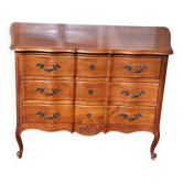 Louis XV style crossbow commode in cherry wood