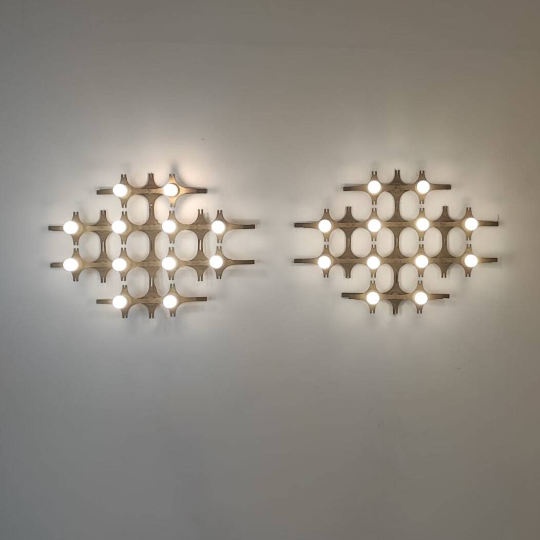 Set of 2 Wall Lights by Fantoni, 1960