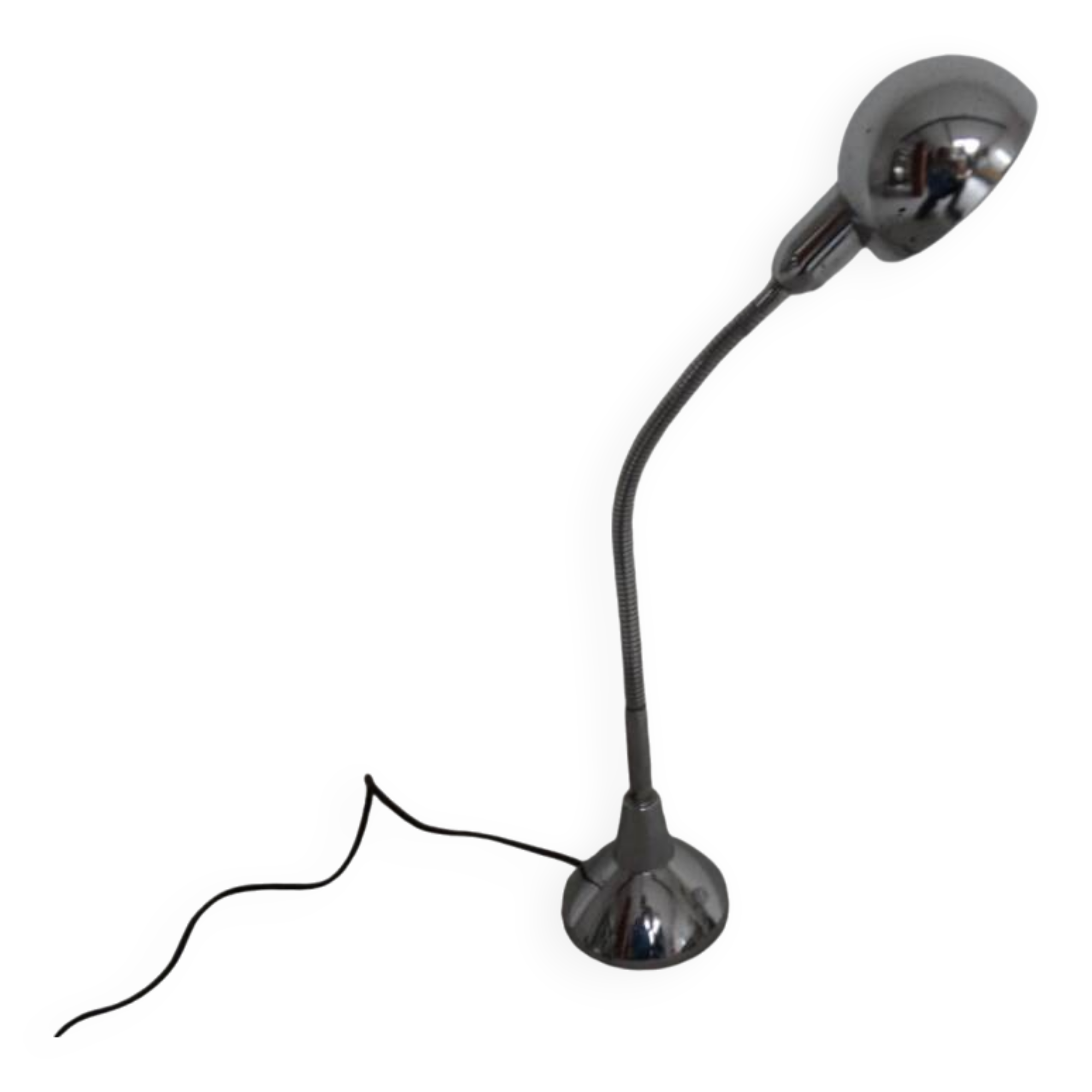Vintage metal chrome desk lamp 1960's