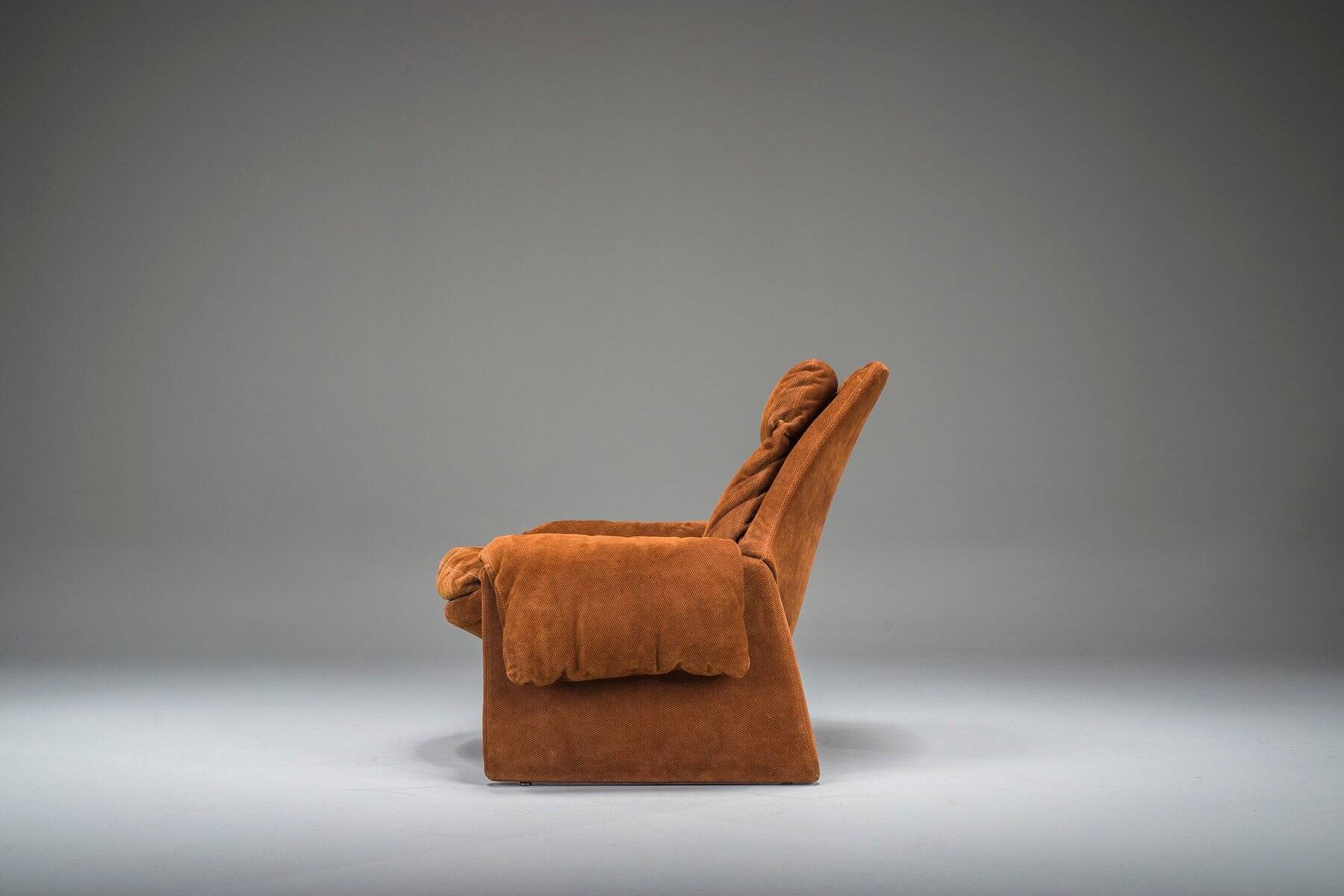 Proposals P60 leather lounge chair by Vittorio Introini for Saporiti, Italy, 1960s
