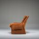 Proposals P60 leather lounge chair by Vittorio Introini for Saporiti, Italy, 1960s