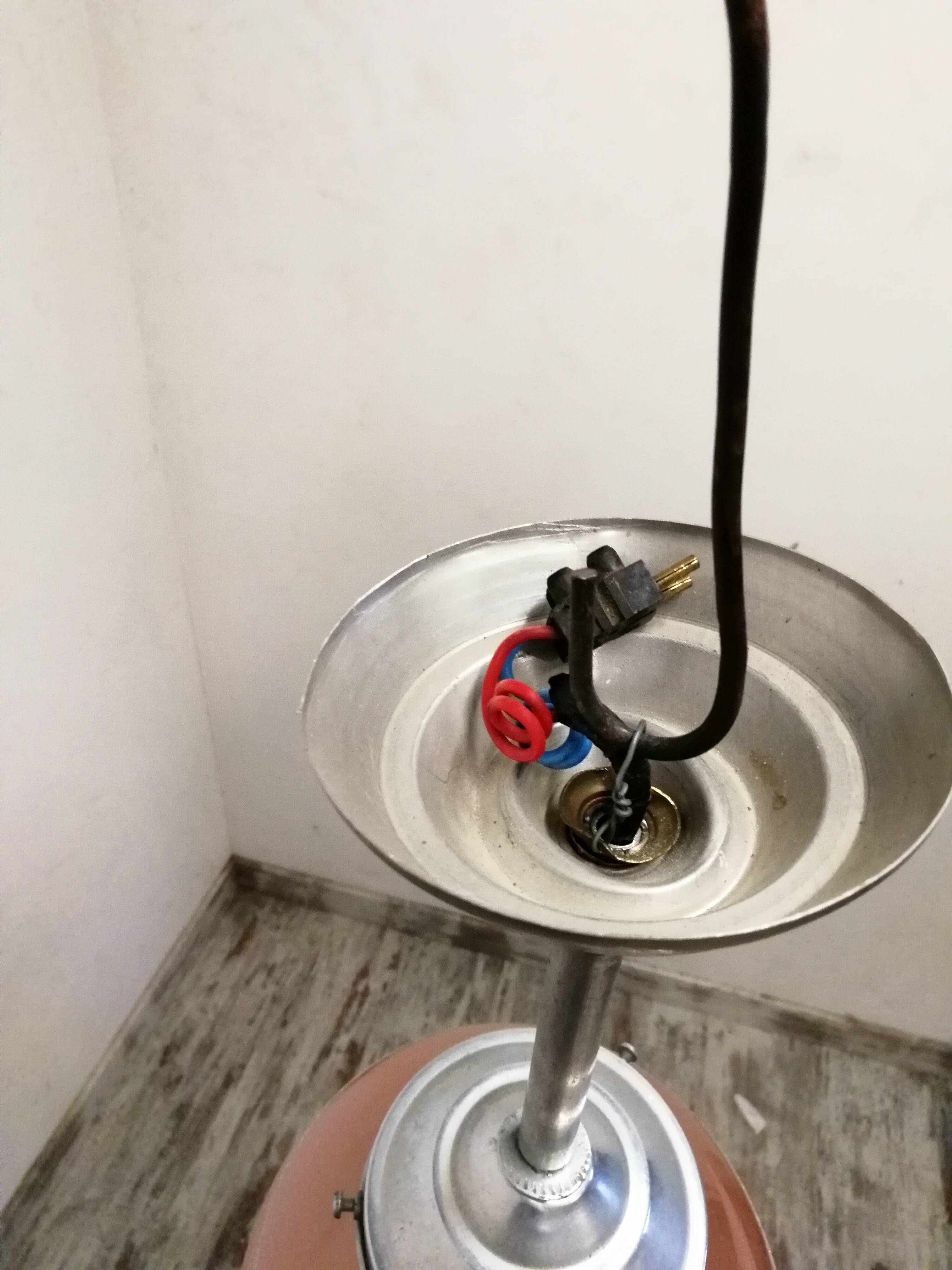 Art deco style frosted glass pendant light