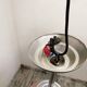 Art deco style frosted glass pendant light