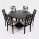 Table et 6 chaises, Thonet post moderne par Ernst W. Beranek années 1980